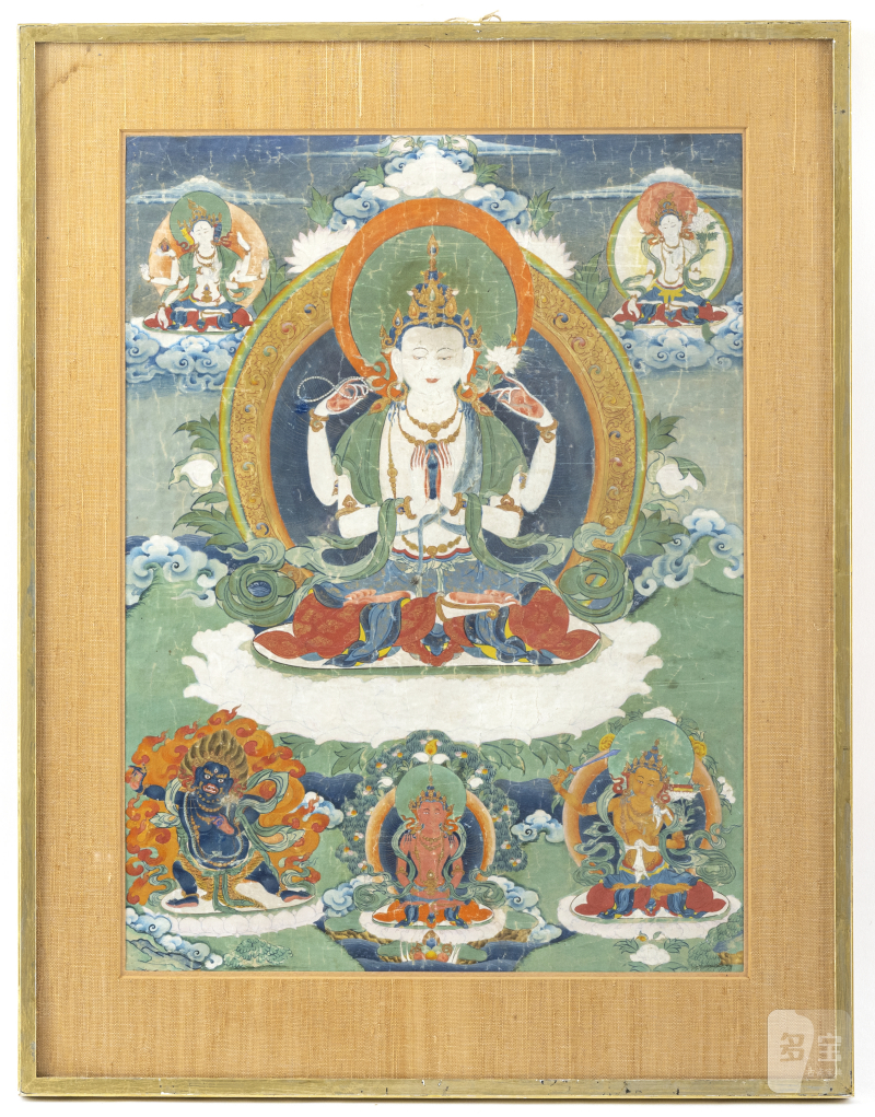 A Thangka depicting Shadakshari - 图3